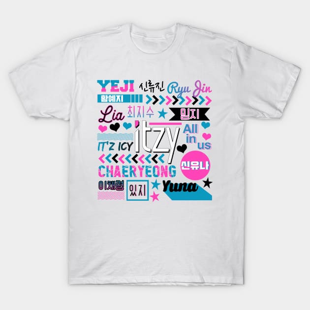 ITZY Collage T-Shirt by lovelyday